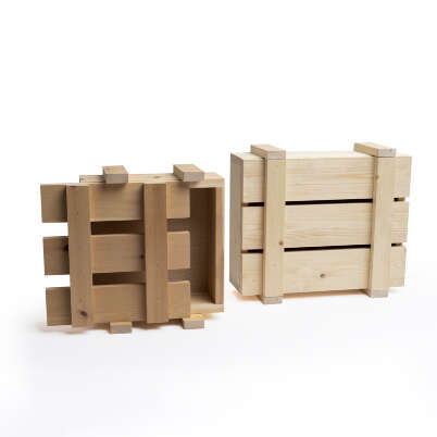 Ящик деревянный из массива с крышкой