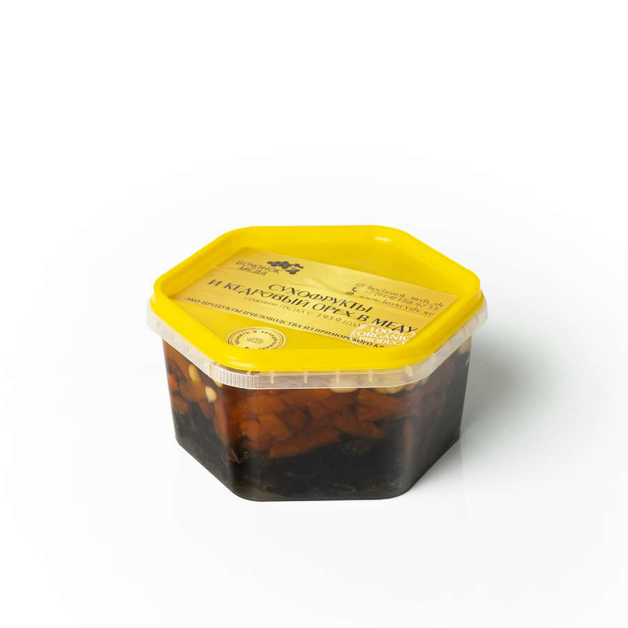 Курага, чернослив и кедровый орех в меду купить недорого в интернет магазине Бочонок мёда ДВ